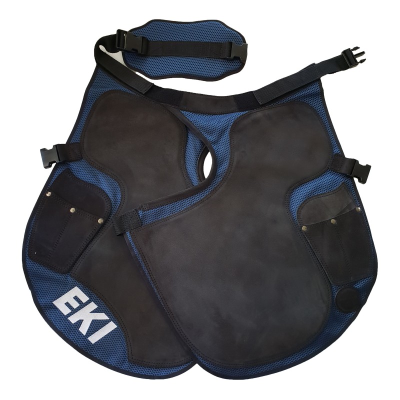 DELANTAL EKI FIBRA AZUL