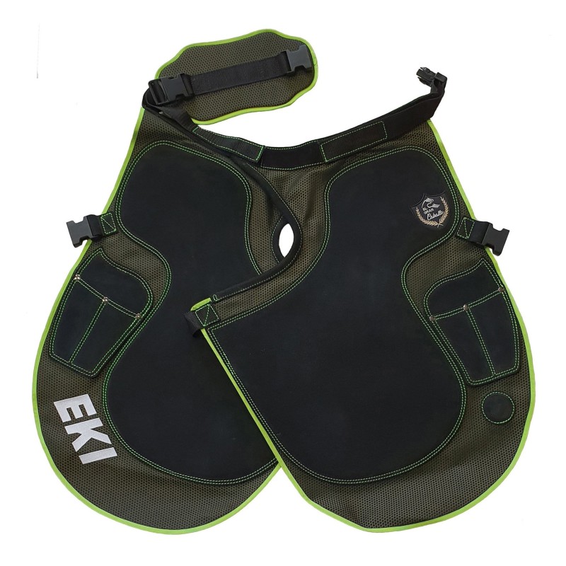DELANTAL EKI FIBRA VERDE CON VERDE